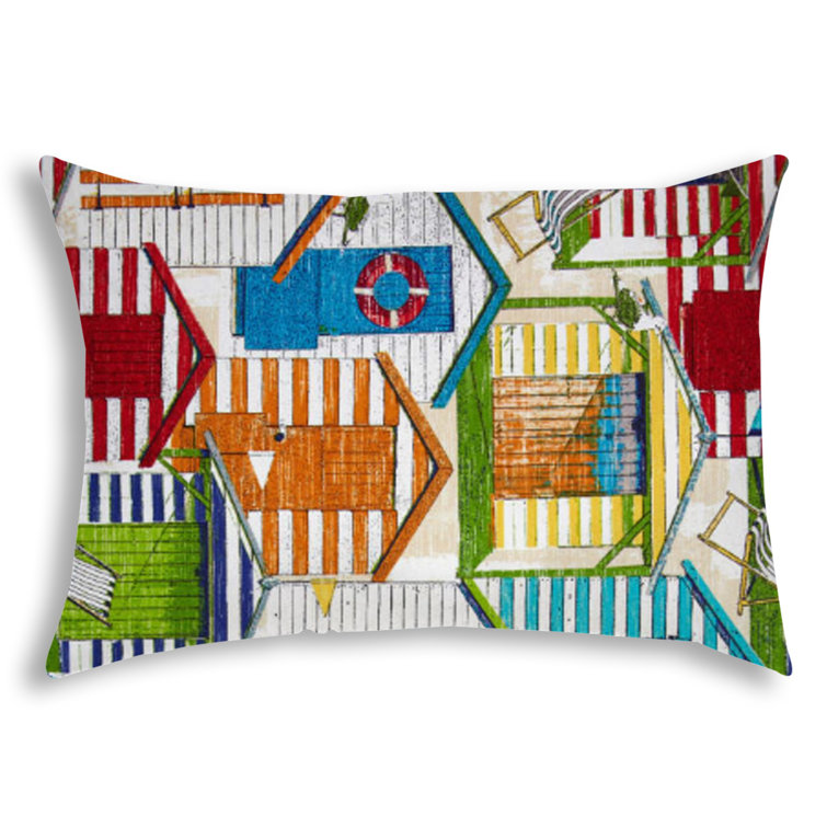 Highland Dunes Beach Village Indoor/Outdoor Reversible Throw Pillow